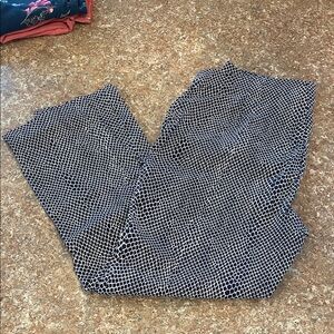 Navy and White Geometric Pants